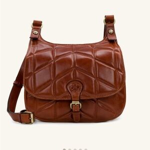 Patricia Nash Quilted Leather London Saddle Bag lightly used